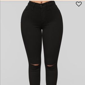 NWT - Fashion Nova Black Canopy Jeans